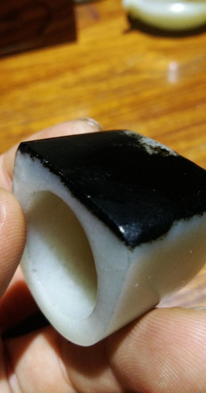 清 和田玉提油 扳指