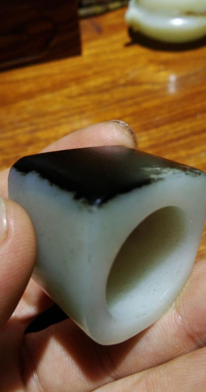 清 和田玉提油 扳指