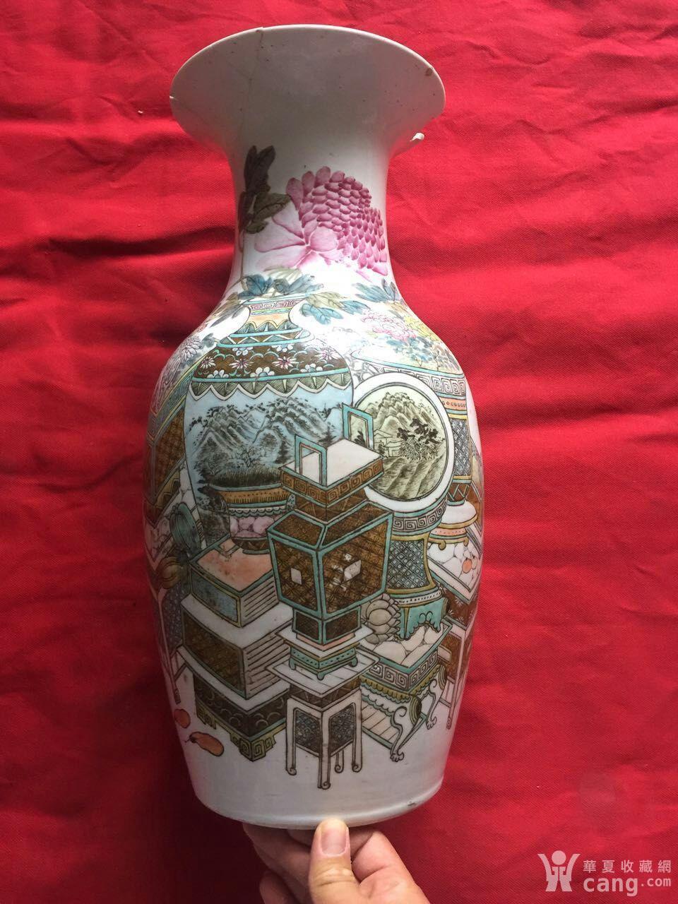 浅绛彩名家许品衡大瓶