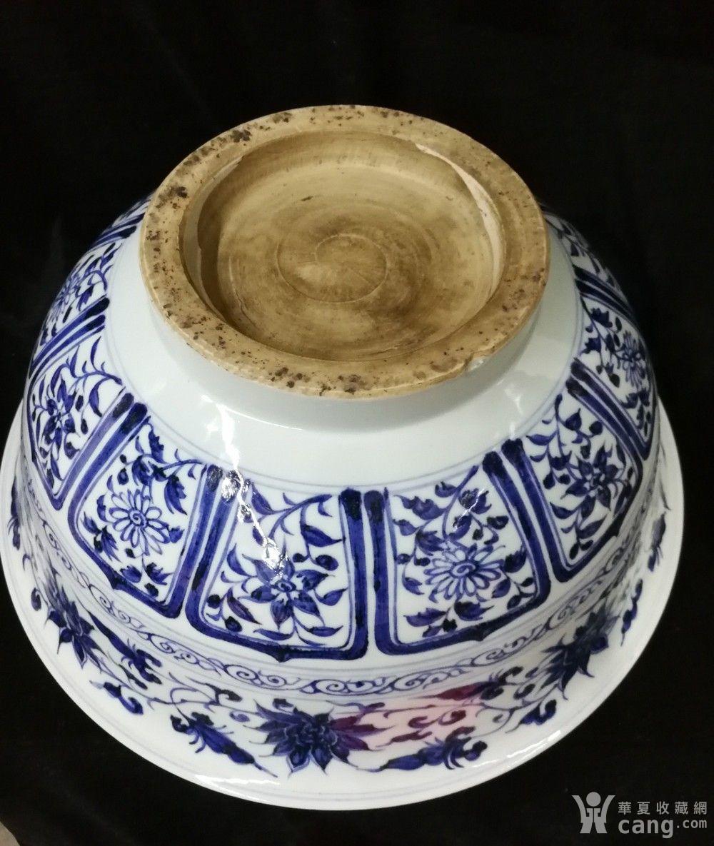 元青花花卉大碗 口径43.5高度19