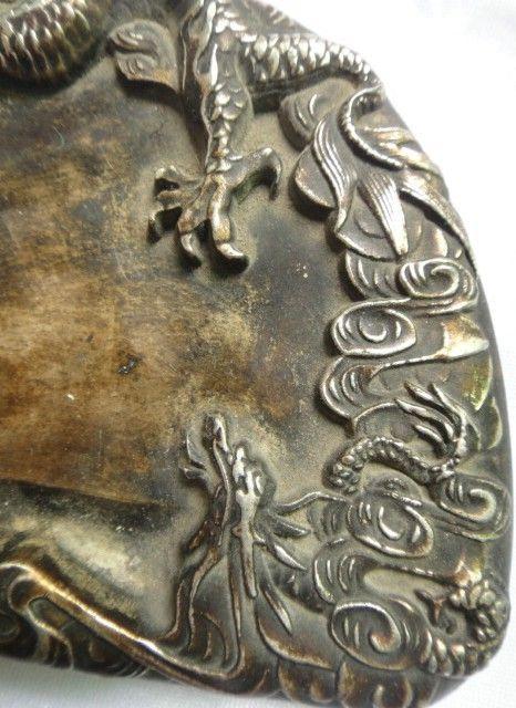 老银龙纹砚台