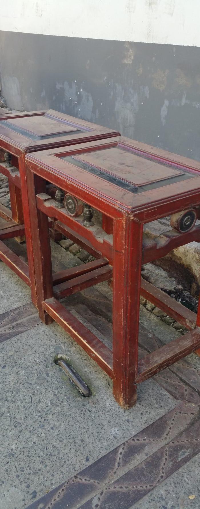 三个民国楝树骨排凳,运费到付