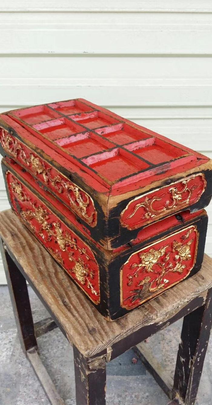 供盒清代木雕古玩古董j 4920