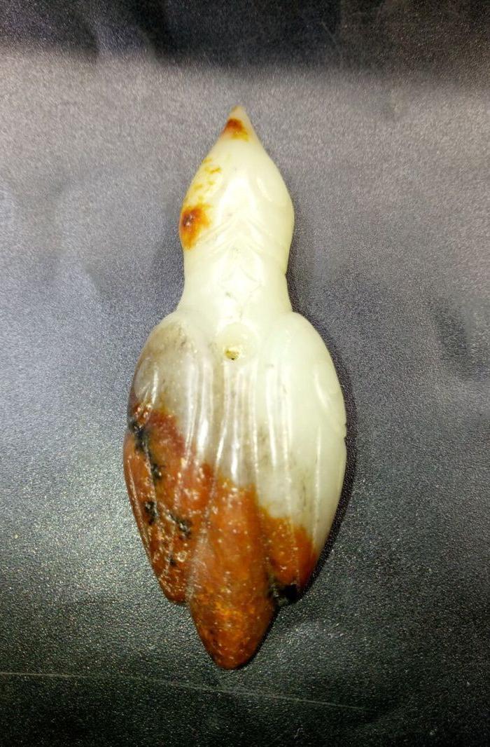 老玉古玉和田玉玉鸟吊坠