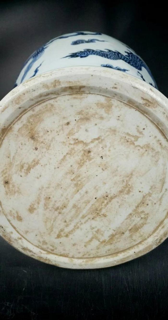 明宣德青花龙纹大梅瓶,高52cm口径宽9cm底足宽20cm