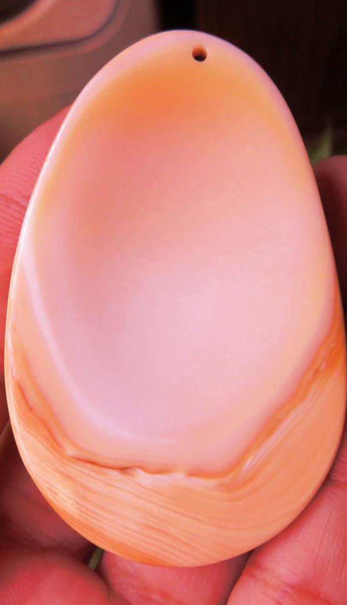 天然精雕血*万宝螺 观音 吊坠