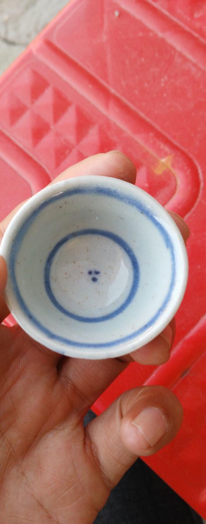 康熙青花压手杯