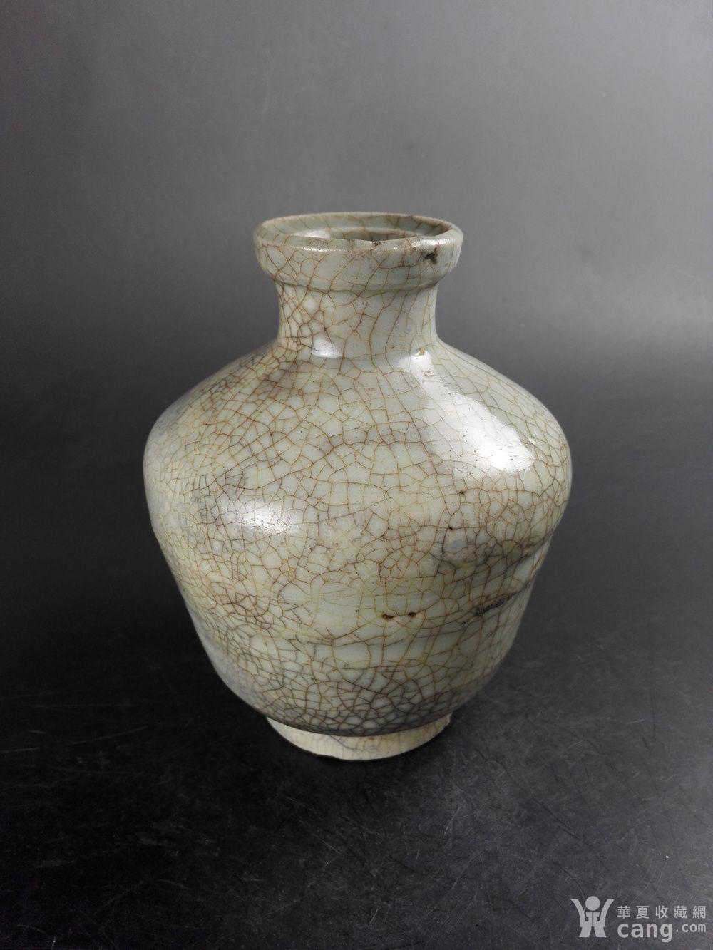 哥釉梅瓶_地摊交易_华夏收藏网
