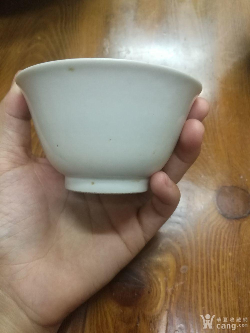 明代成化甜白釉杯子