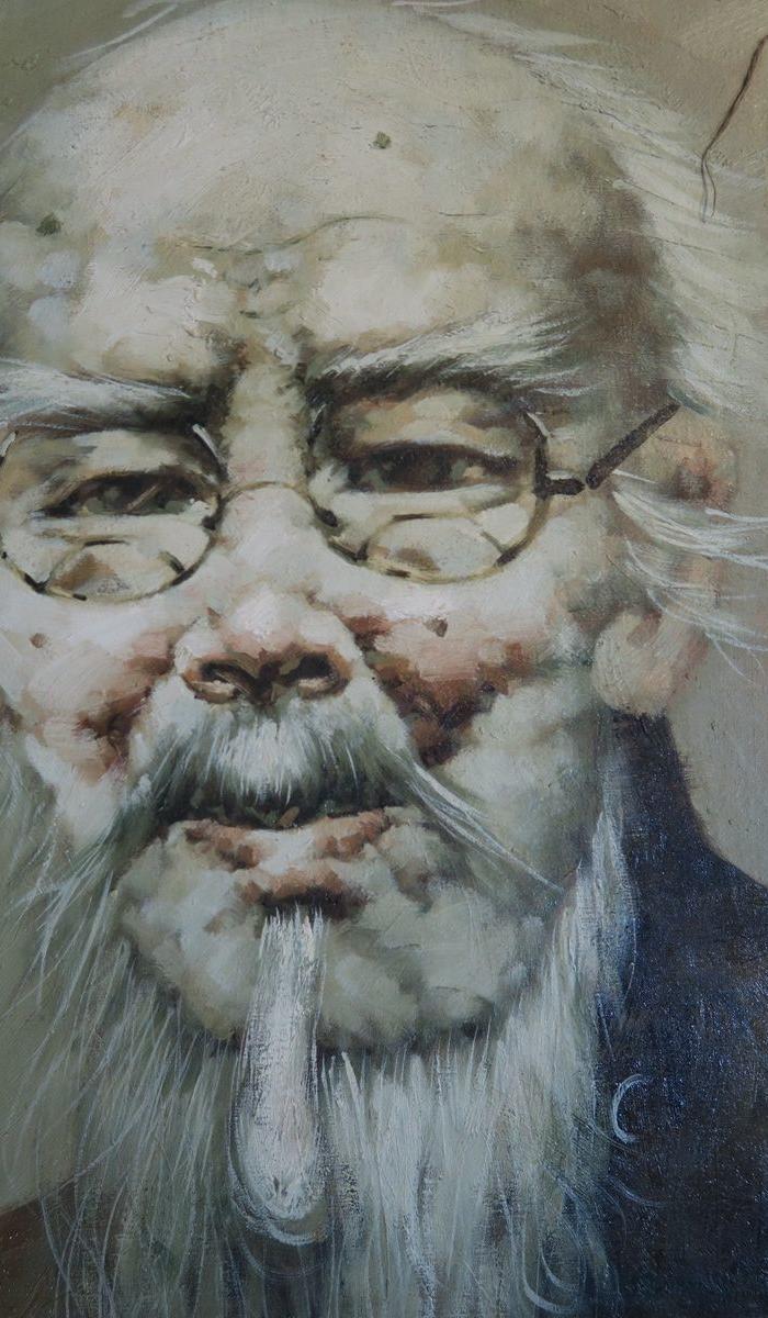 吴作人齐白石肖像画