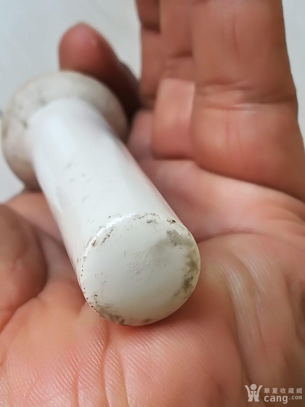 民国白釉瓷药杵子一个