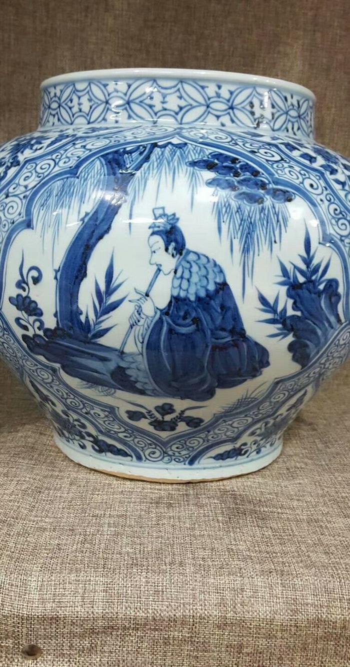 元 青花八仙人物罐