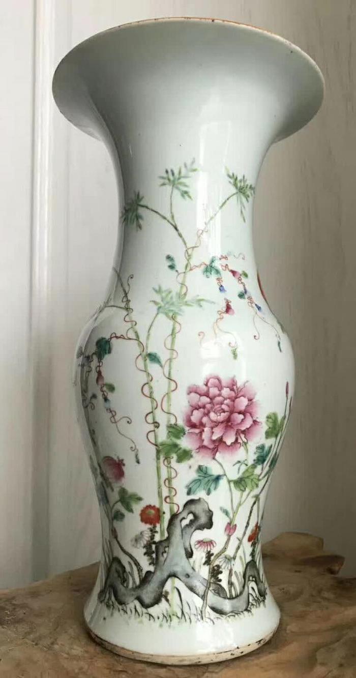 民国洪宪粉彩花觚