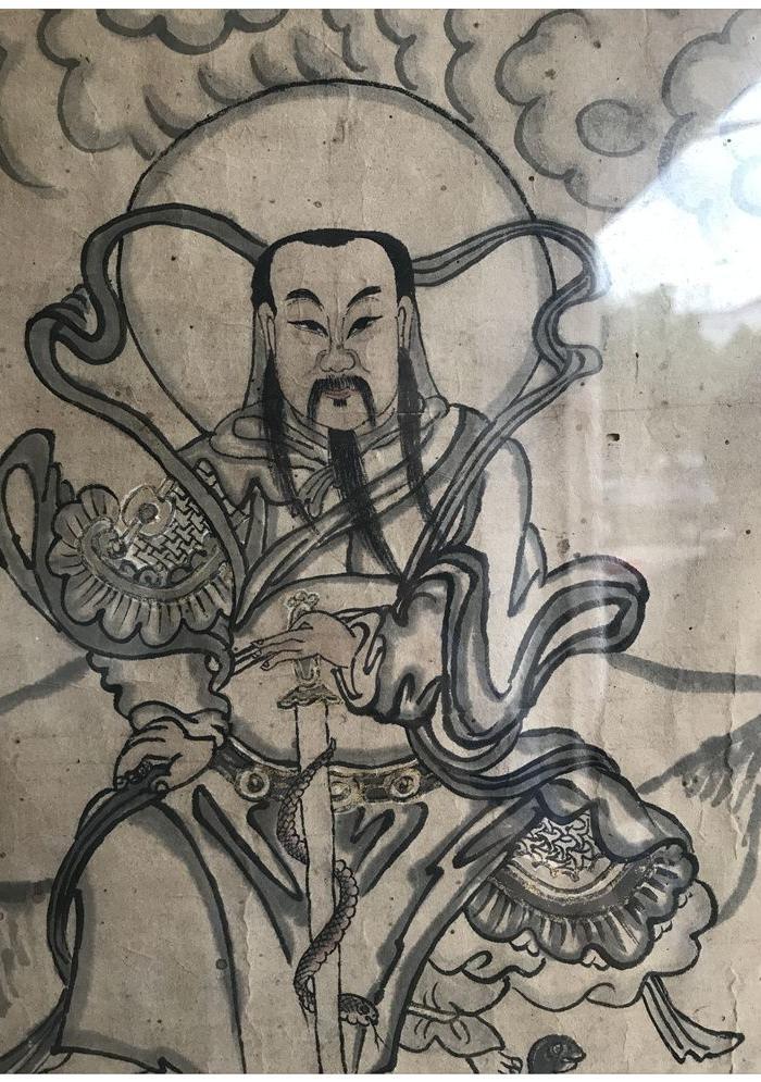 道教画一张 古董老画神仙画j 5500