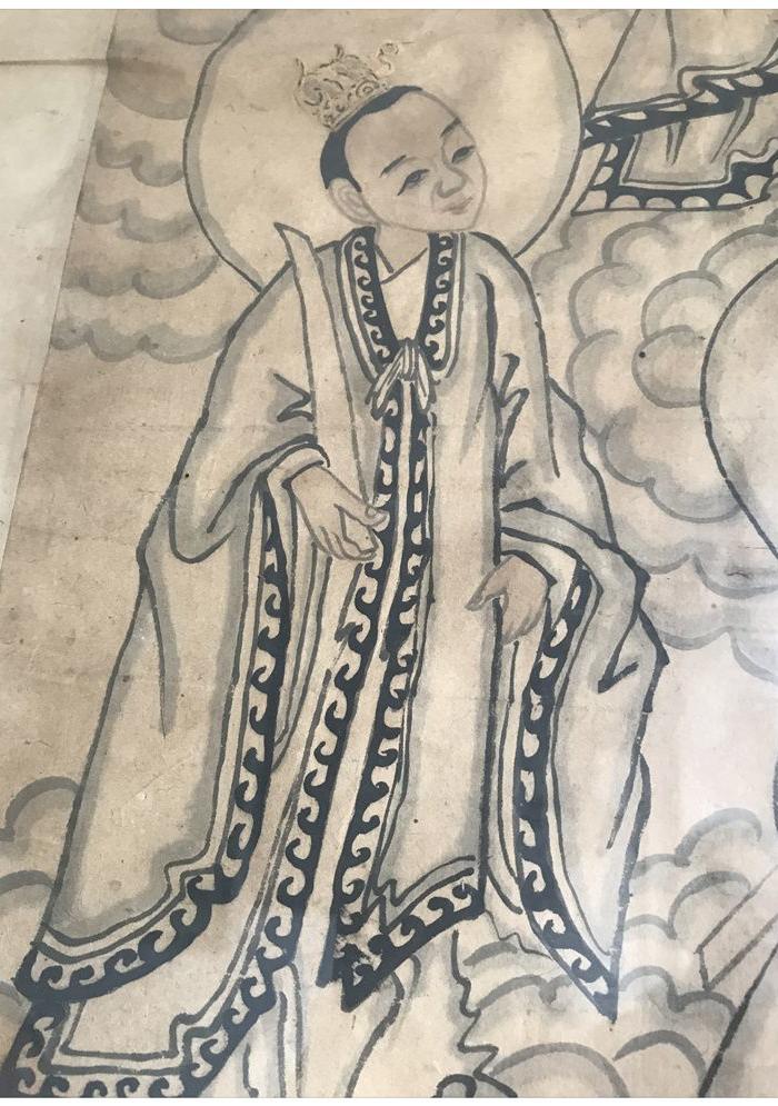 道教画一张 古董老画神仙画j 5500