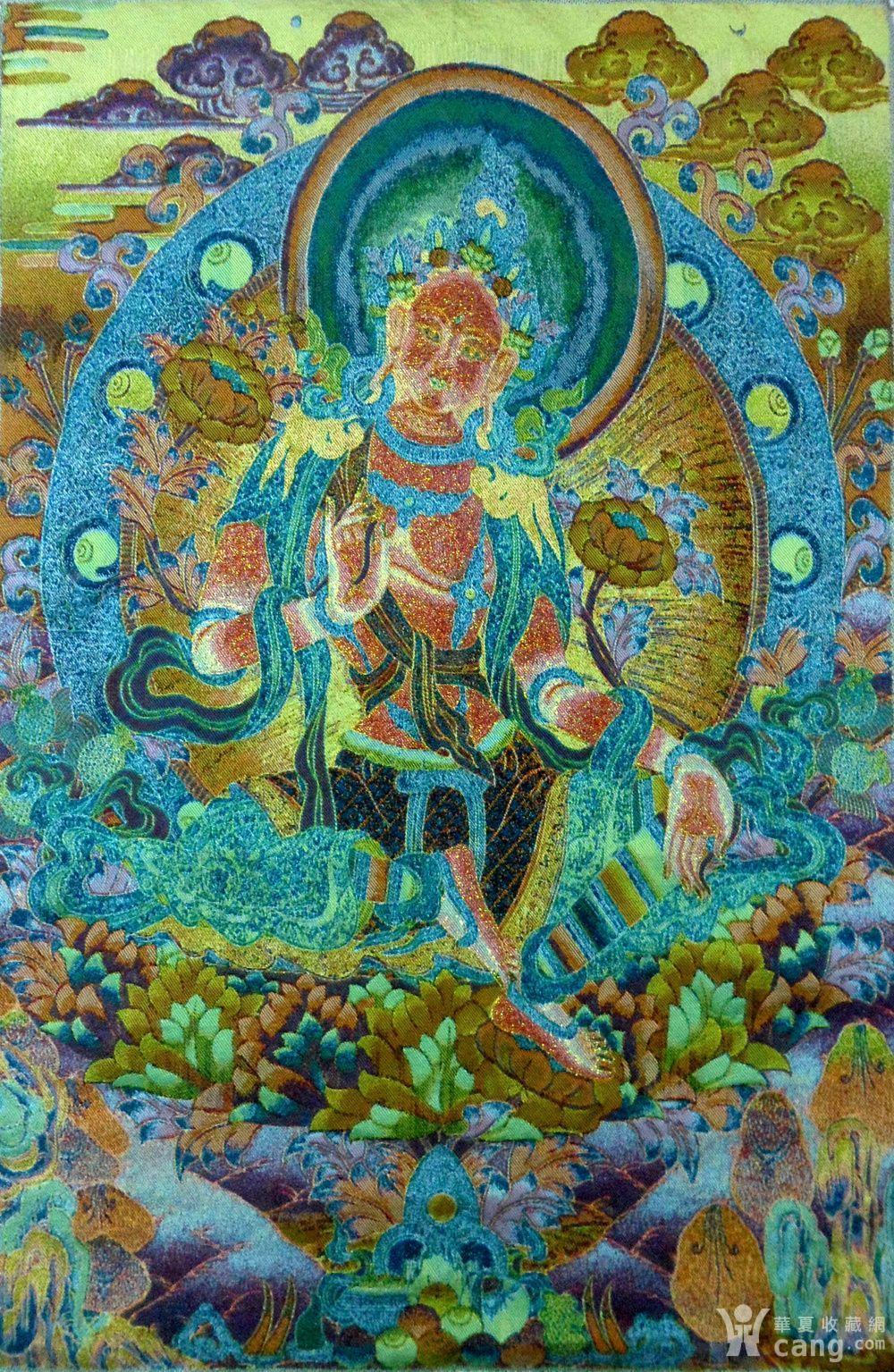 绿度母唐卡! 尼泊尔织锦画!