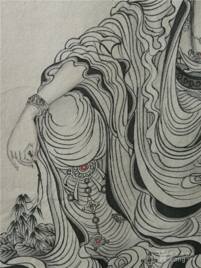 丁观鹏心经观音图