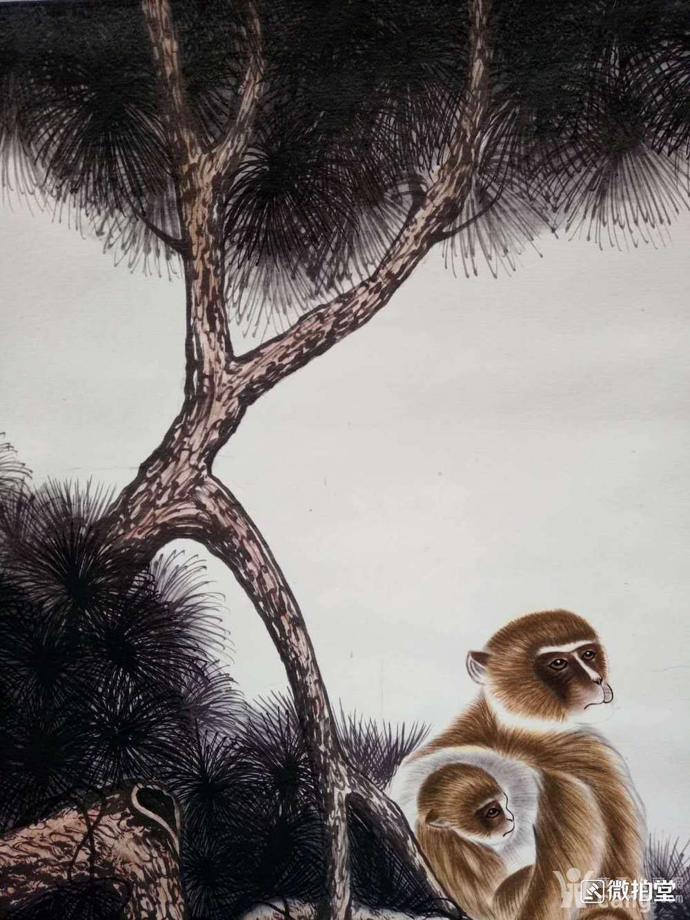 刘奎龄《猴》卷轴挂画中堂画