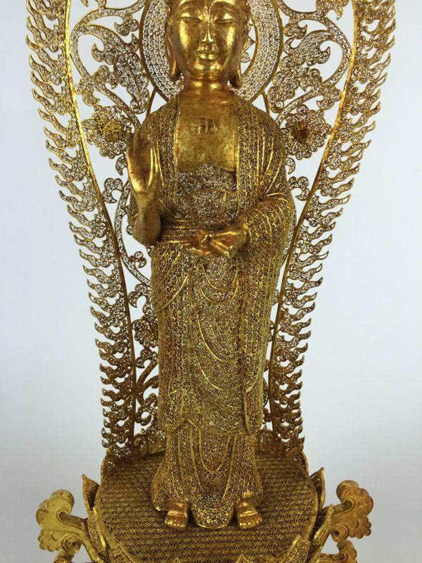 金器纯金掐丝佛像_地摊交易_华夏收藏网