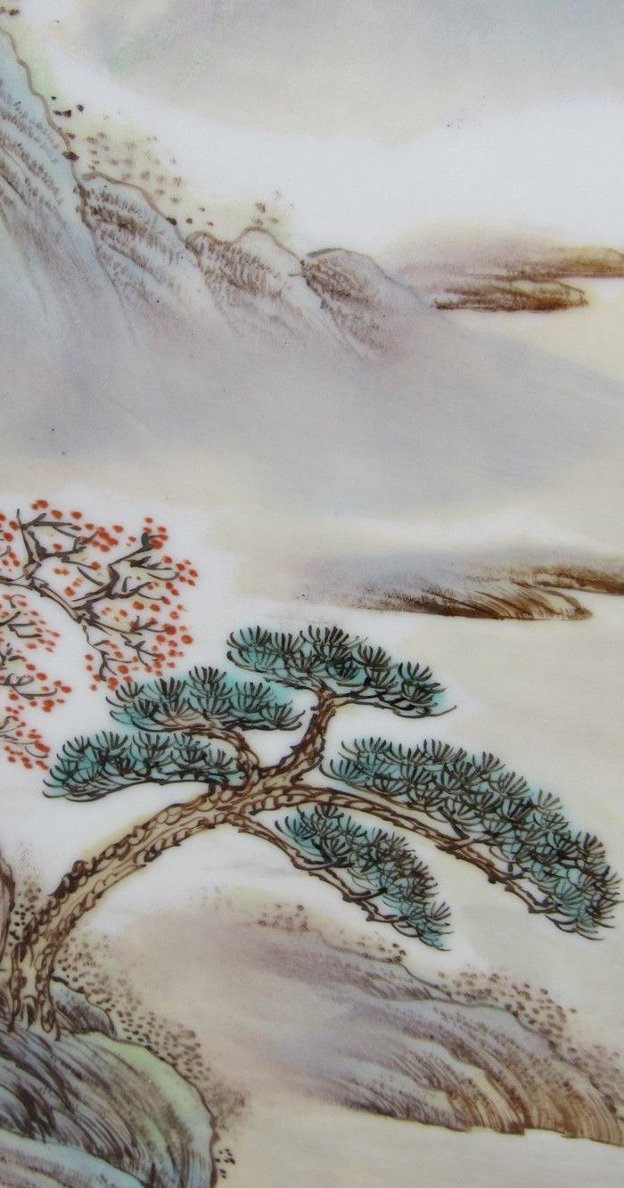 珠山八友汪野亭*秀水瓷板画