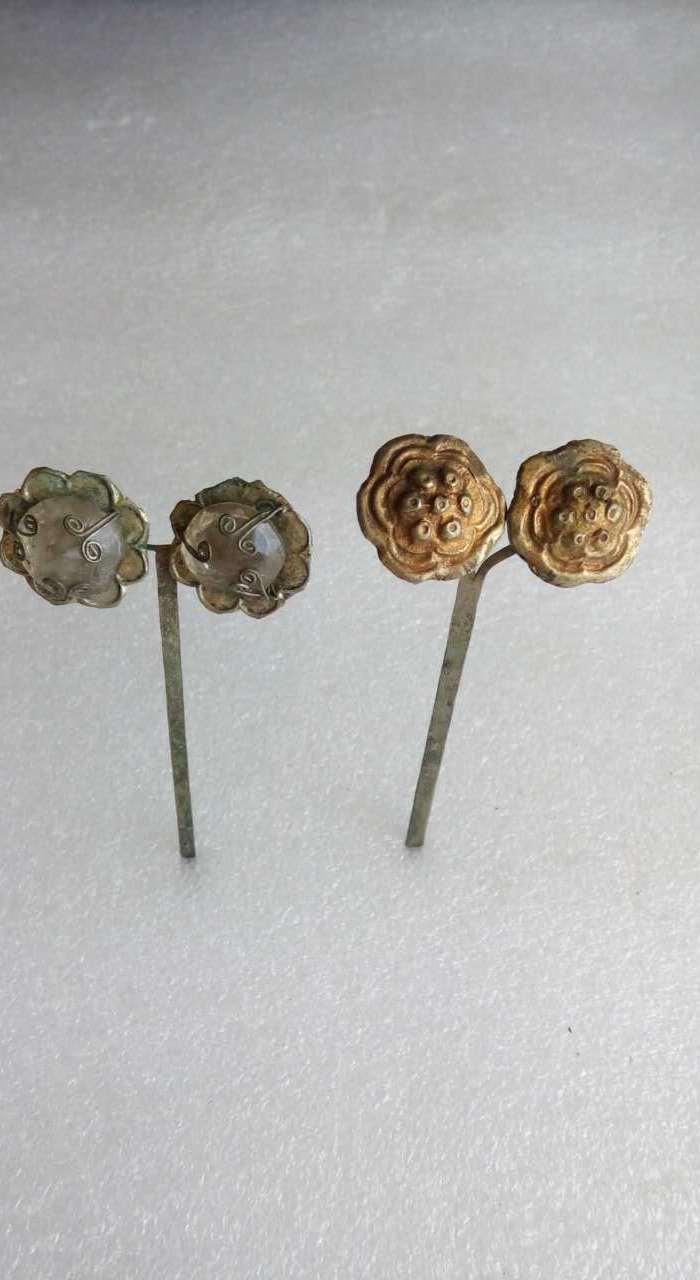 清中期老银簪子