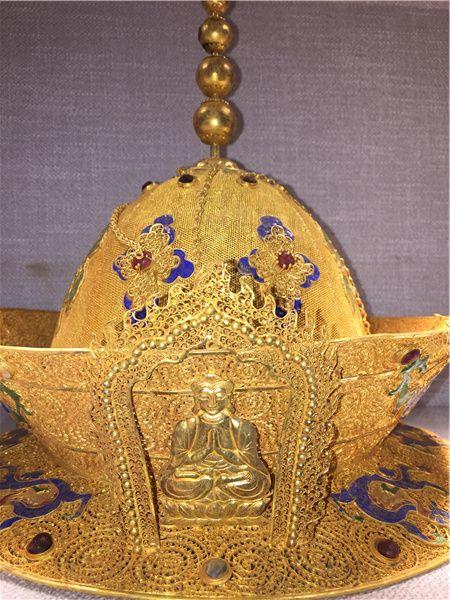 银鎏金掐丝帝冠