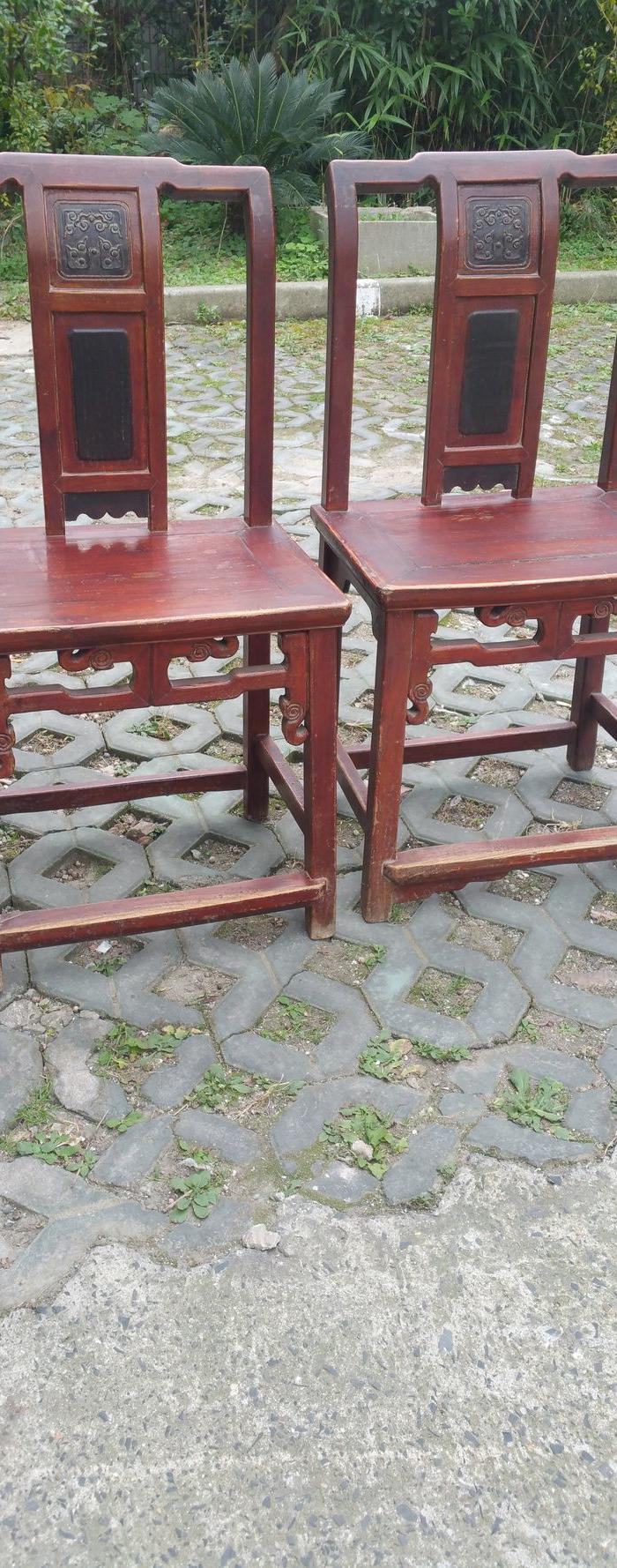 一对民国白榉木 楝树 ,文旦椅,运费到付