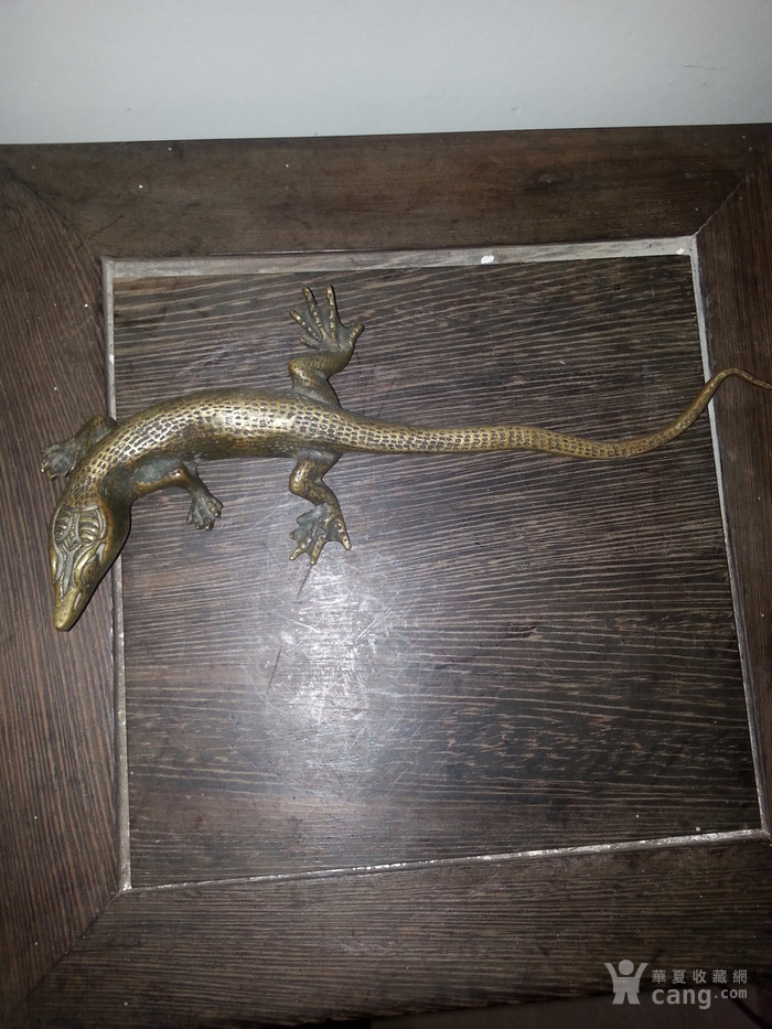 民国精品实心逼真铜蜥蜴.