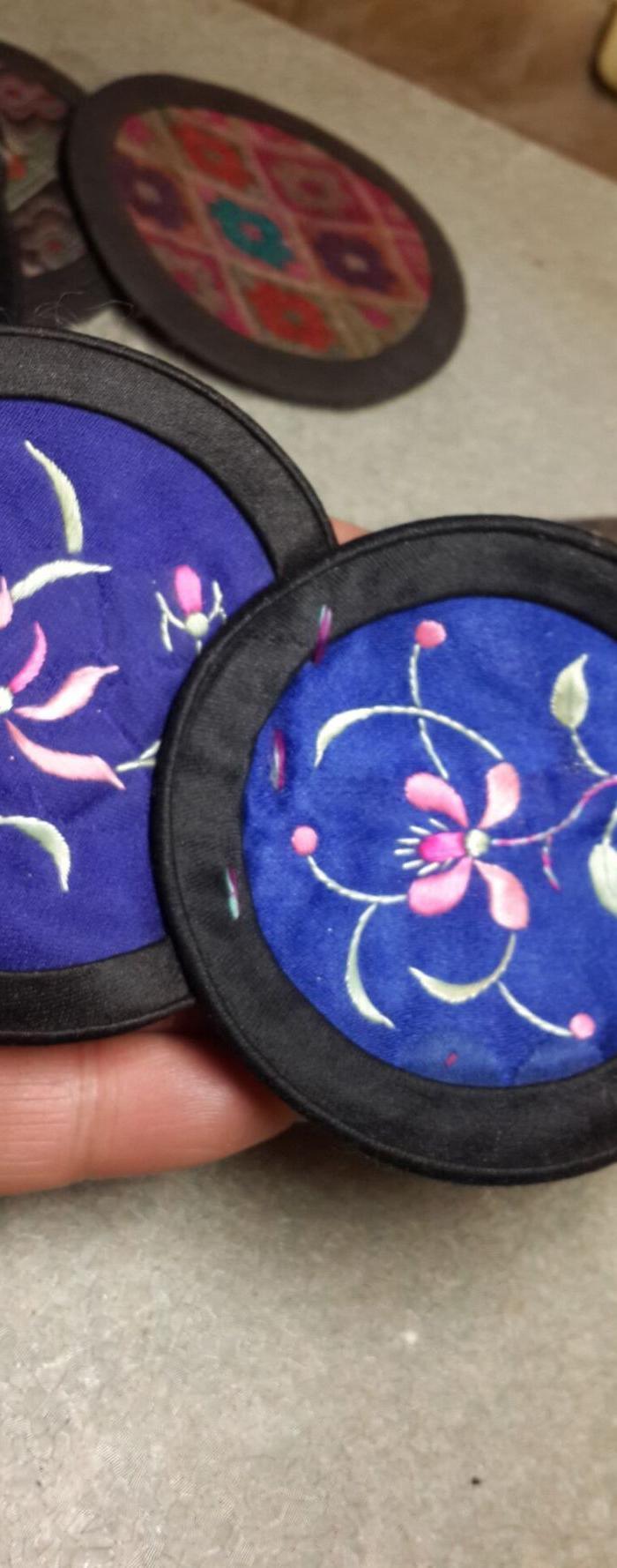 12个老刺绣粉扑