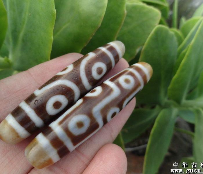 一对九眼蔵天珠