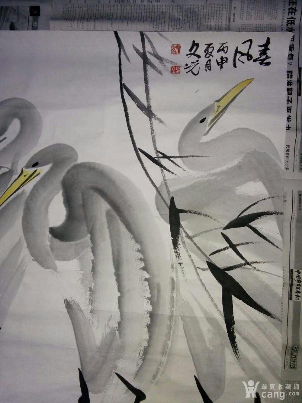 青岛著名画家张文光精美大写意画作《春风》