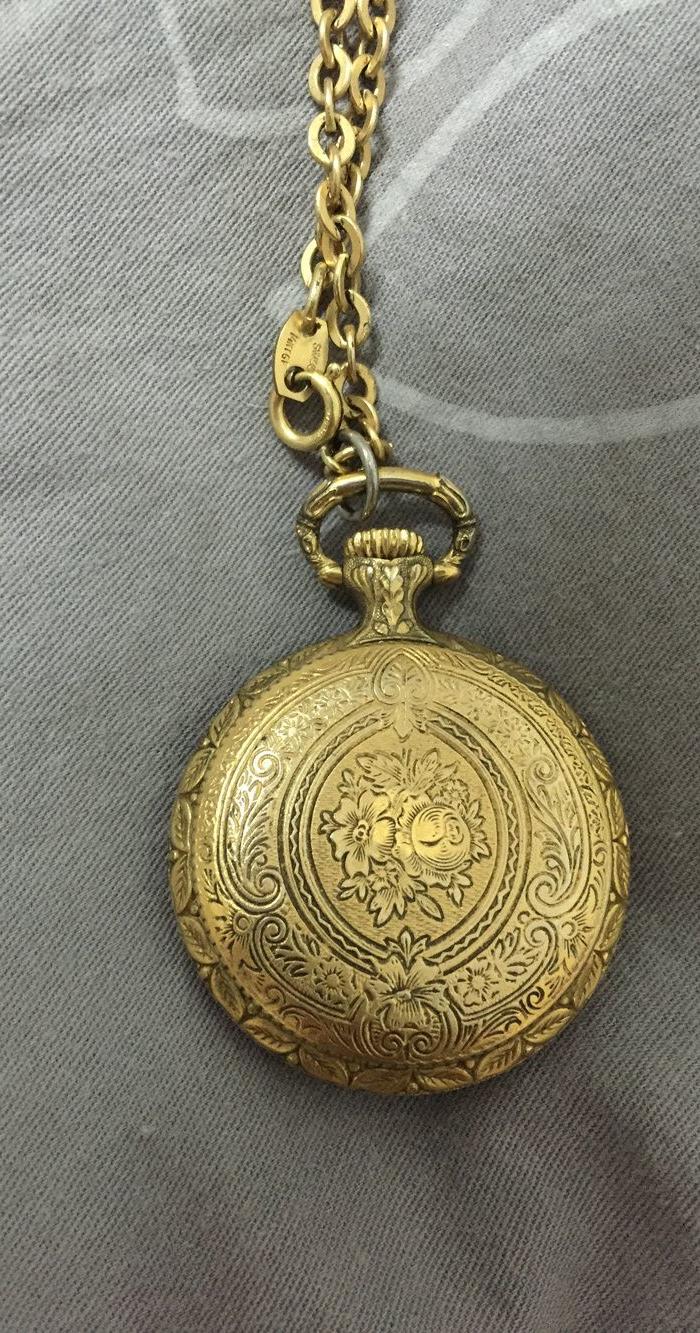 古董级瑞士产少女雕刻吊坠怀表