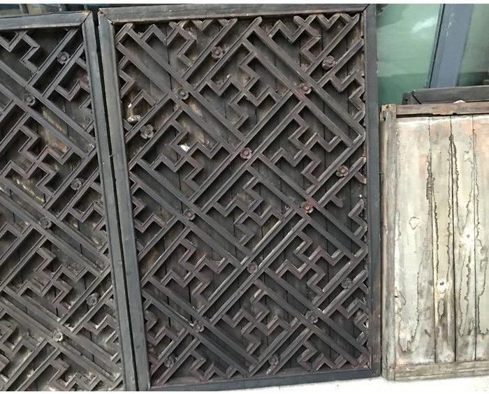 清代精品老木雕 万字纹窗1 民俗老物件 老建筑构件g 34