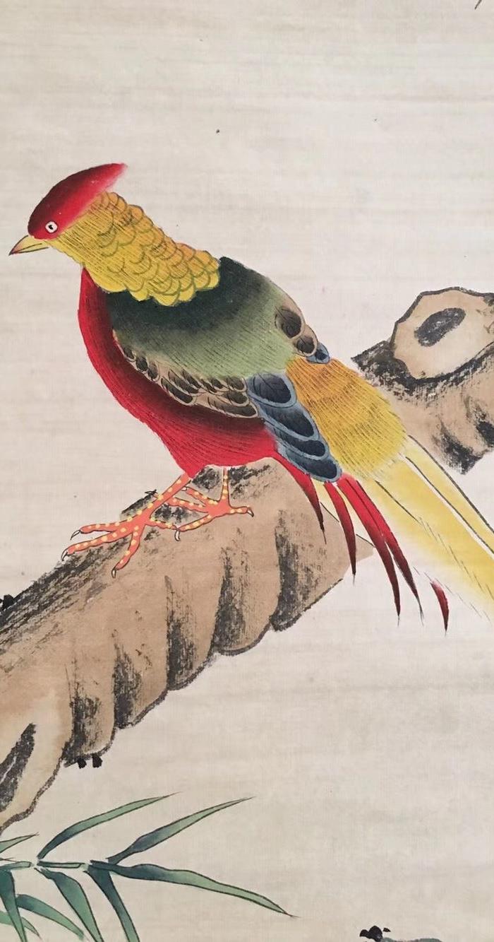 王梦白 花鸟画,四尺手绘作品