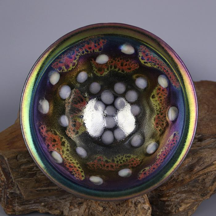 宋福建窑*窑变珍珠釉茶盏建盏碗