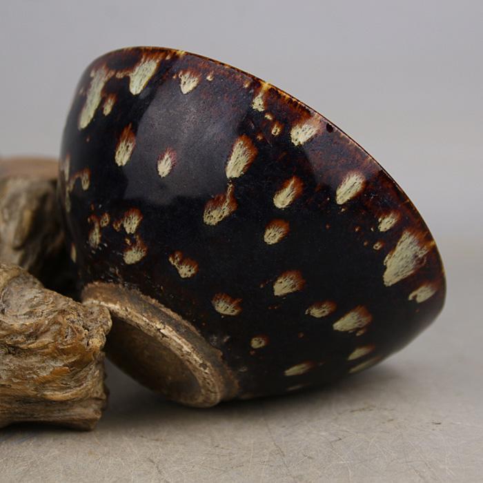 宋吉州窑窑变釉兔毫盏茶碗