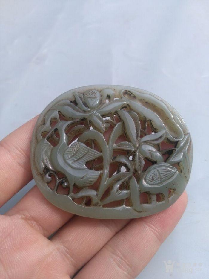 老和田玉镂空牌