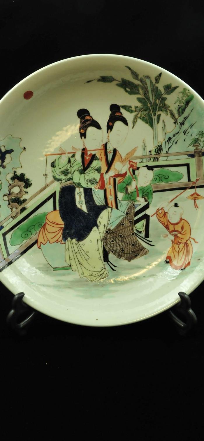 清康熙五彩人物故事大盘