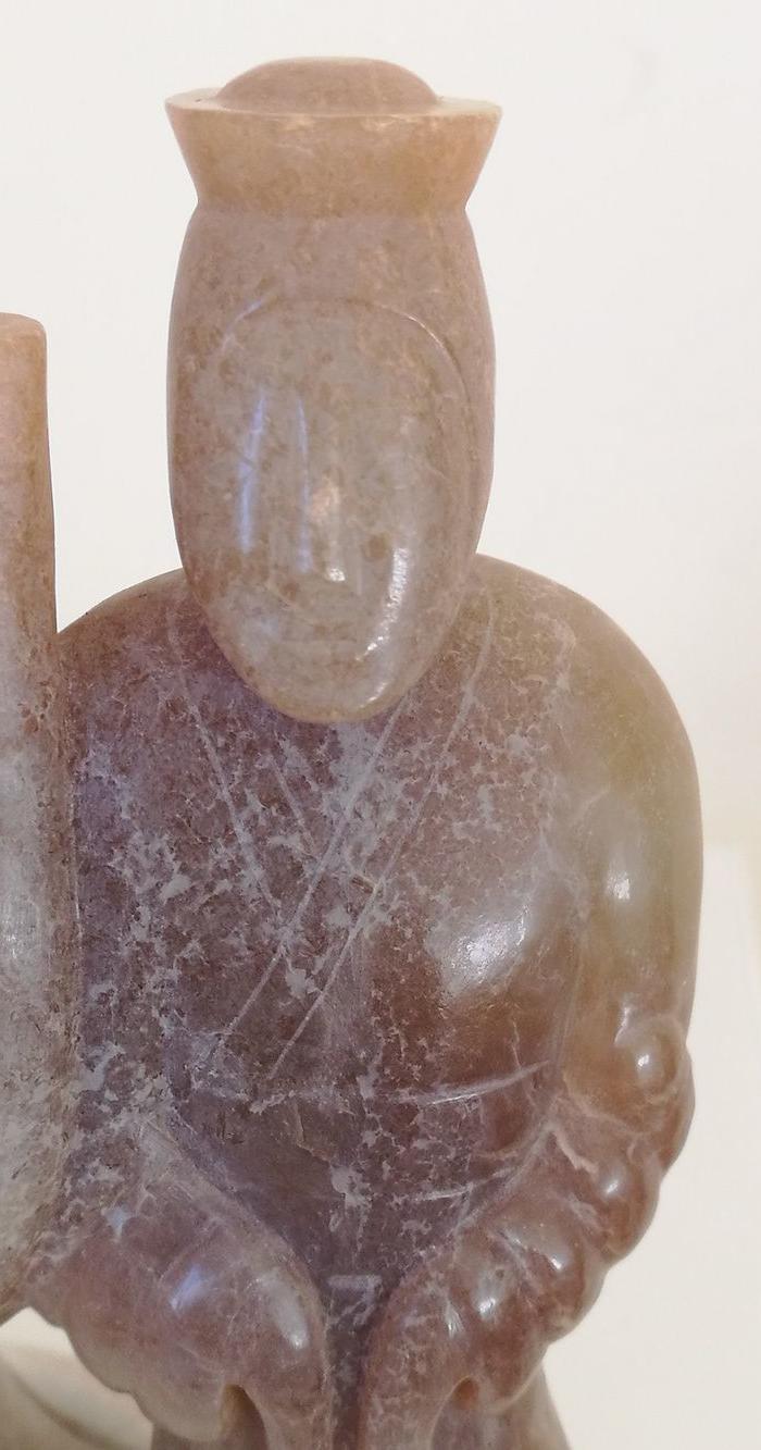 *游丝毛雕工连体玉人