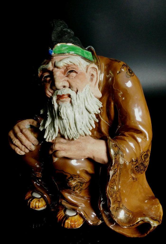 景德镇陶瓷研究所制作的仅见的实心瓷雕塑人物摆件 567