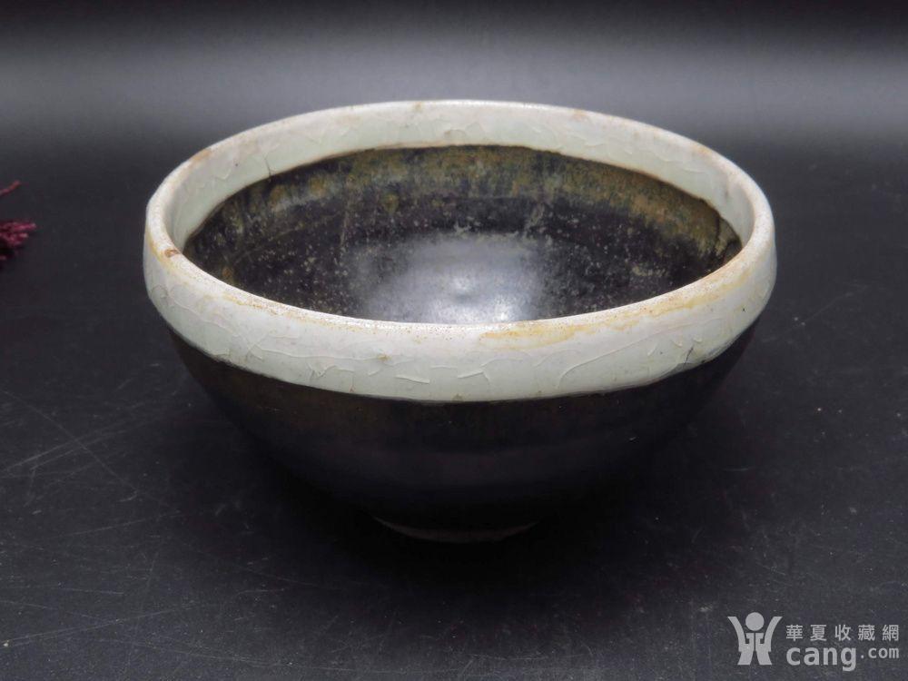 宋金磁州窑白覆轮盏