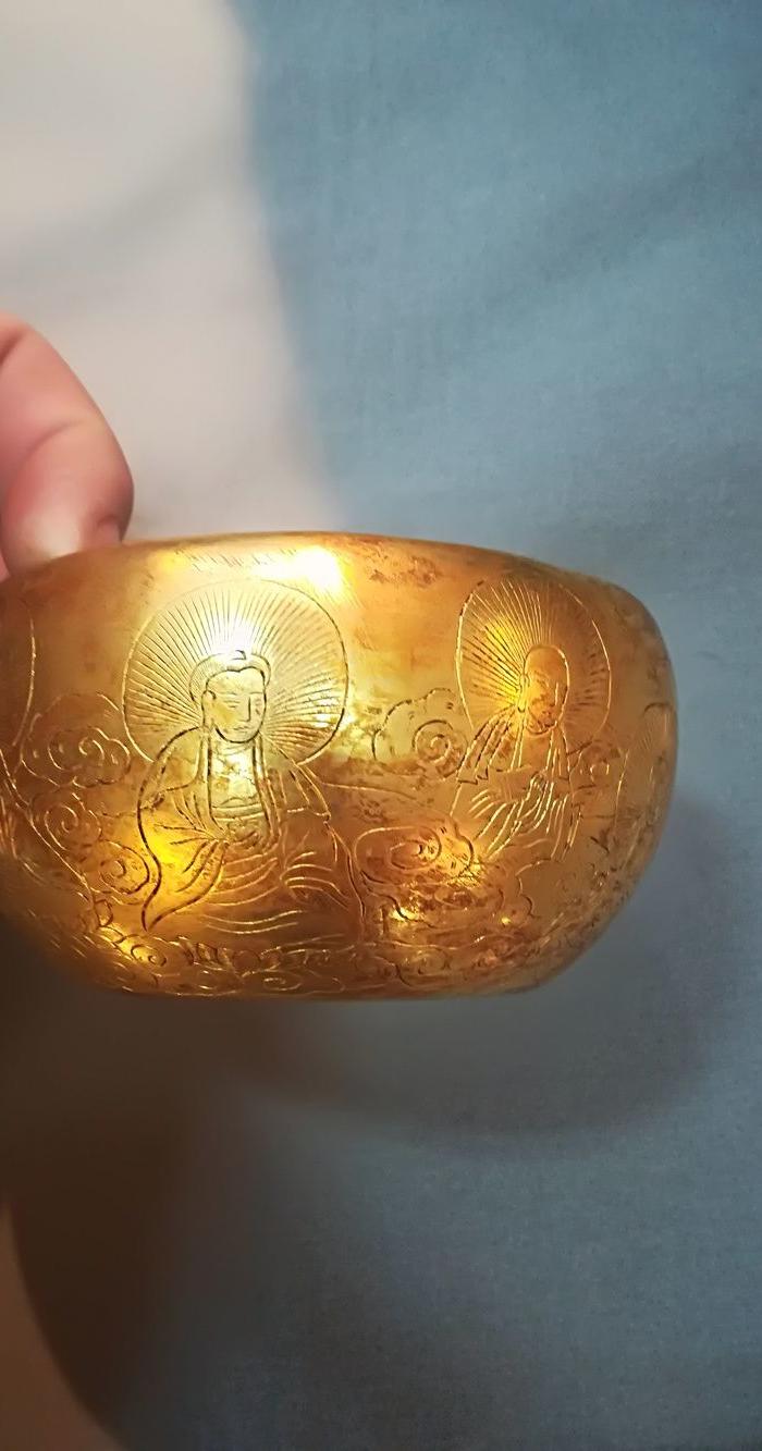 寺庙高僧用的老金钵