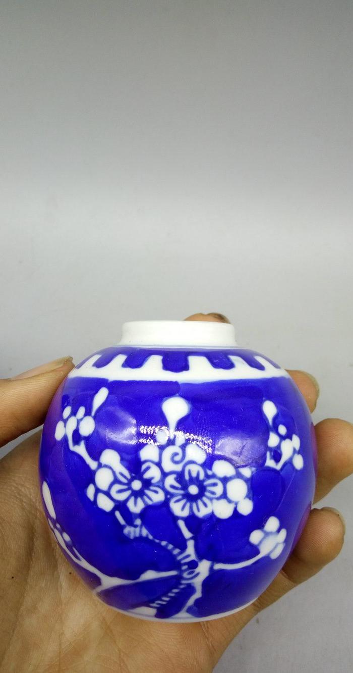 民国到解放后期 冰梅罐一对