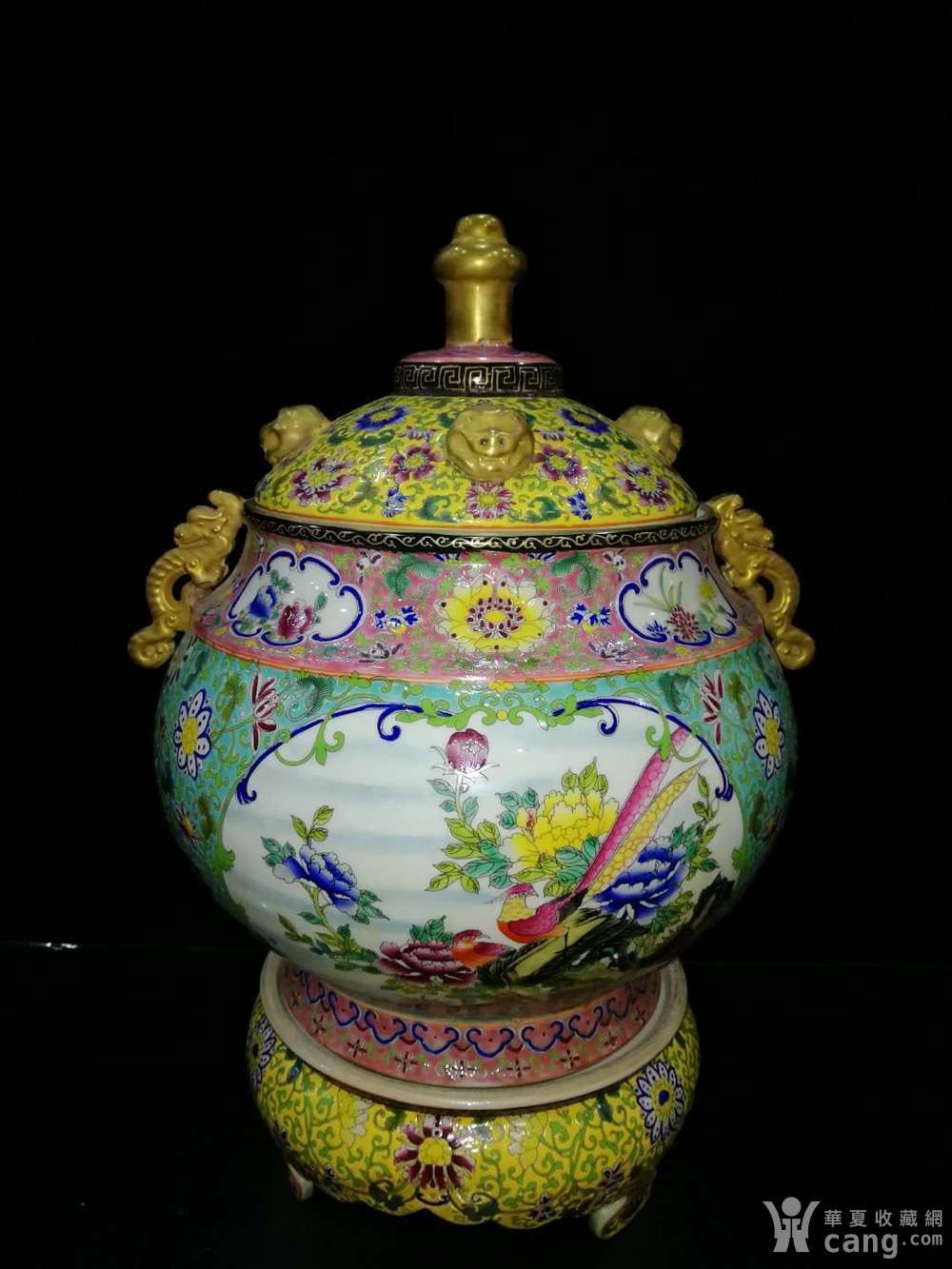 大清乾隆御制珐琅彩三节炉 古玩古董古瓷器老物件