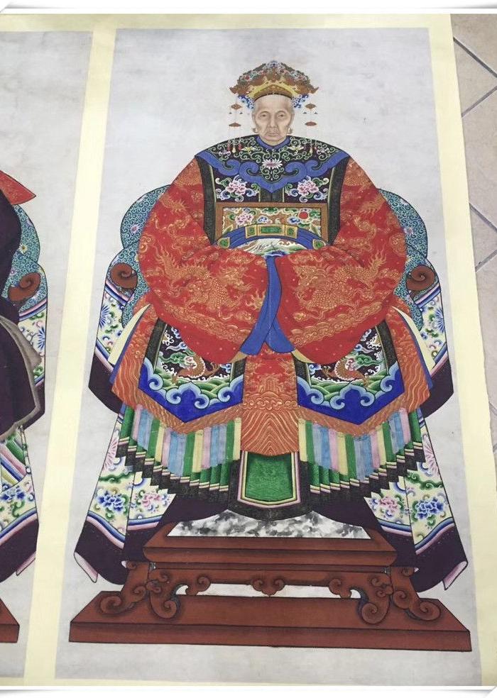 清代老字画 祖宗人物画像 名人名家老画国画 g 143