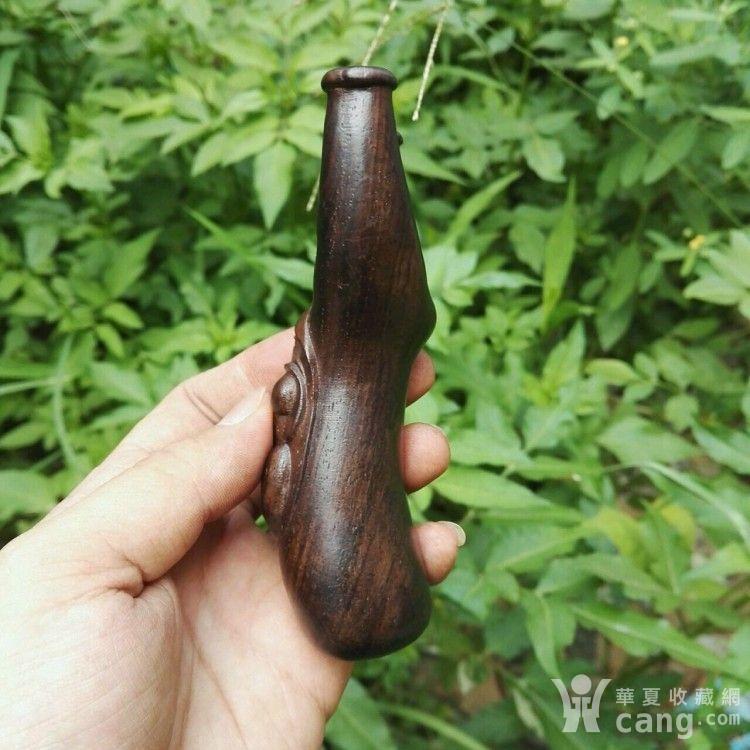 沉香木弹弓 女神造型 扁皮弹弓 黑檀木质工艺品崖柏木雕艺术