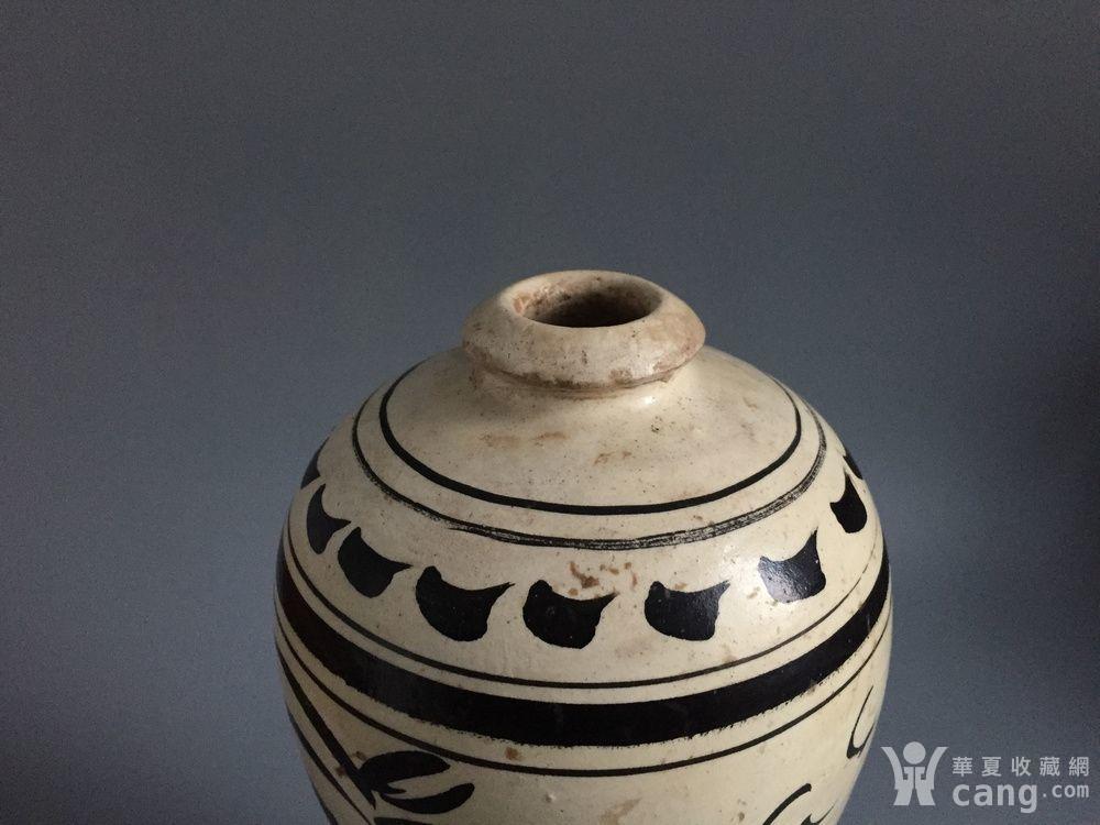 元代磁州窑花卉梅瓶