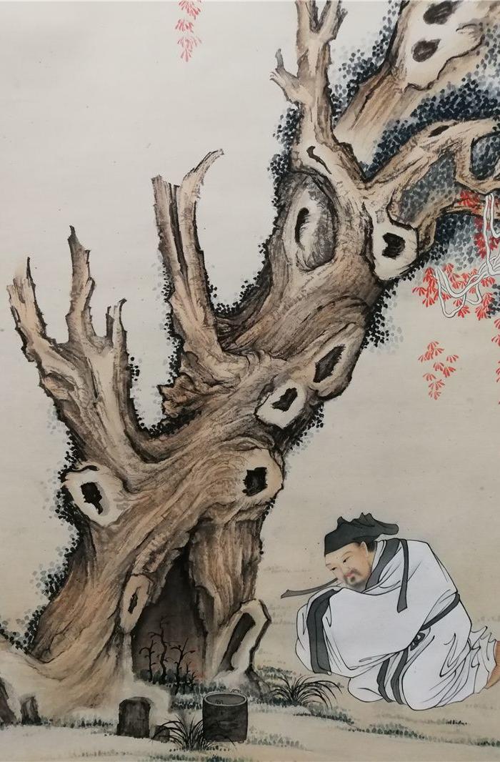 冯超然树下人物图