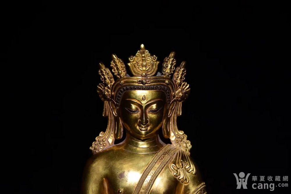 清代 铜鎏金释迦牟尼佛祖十二岁等身像