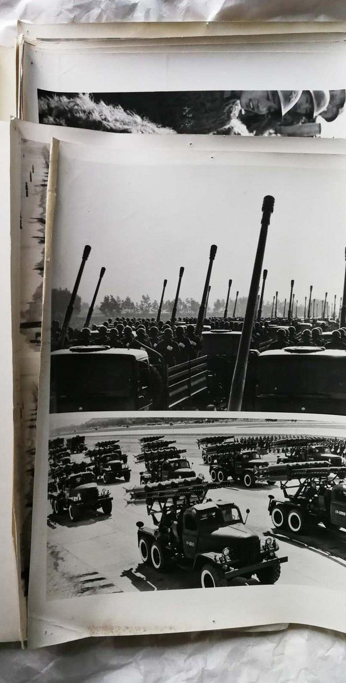 超珍贵老照片再现1984年中国大阅兵黑白大照片一套.